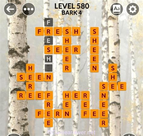 Wordscapes Level 580 Answers .